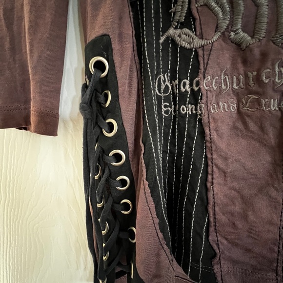 Super cool Rocker lace up tunic mini dress with gromments - Picture 4 of 6